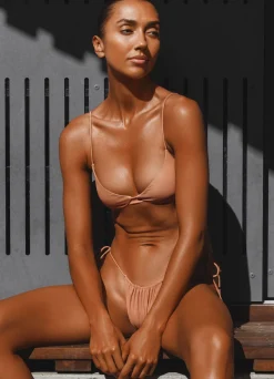 Ark Swimwear Ruched|Ruched Bikini Tan